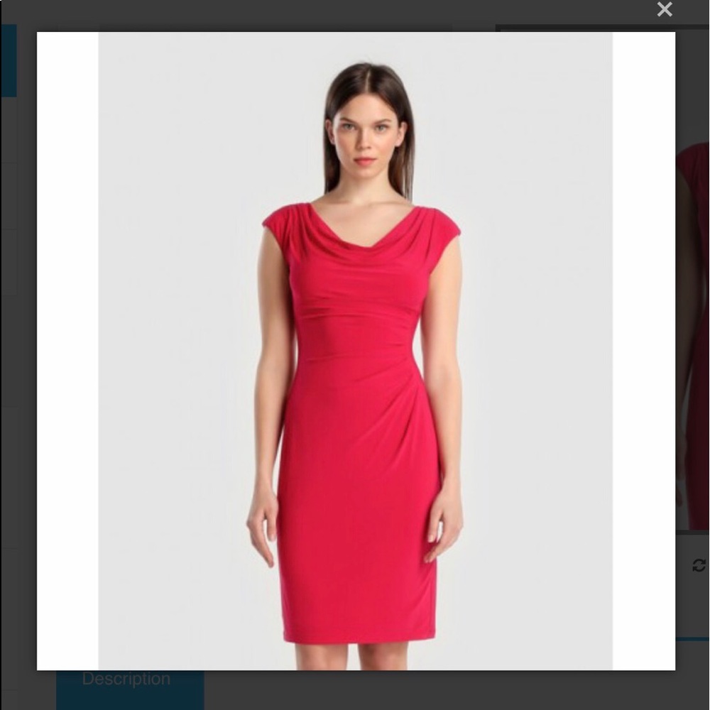 NWT Lauren Ralph Lauren Ruched Dress Sz 8